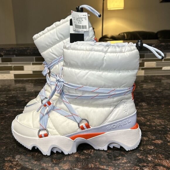 SOREL Free People Movement Kinetic Impact NXT White Waterproof Boots 10 DISPLAY - Picture 1 of 16
